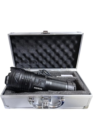 Profesyonel Zoomlu El Feneri 60w - 7000 Lümen - 13.200 Mah - Type C - Metal Gövde 5250