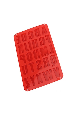 Qingmipy 26 Harfli Kırmızı Silikon Kek Kalıbı - Mikrodalga, Buzdolabı Ve Fırın Uyumlu Çok Renkli