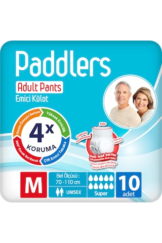 Paddlers Yetişkin Hasta Emici Külot Bez Medium 10 Adet M