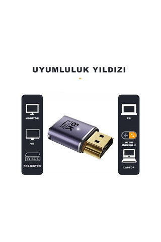 Hdmı To Hdmı Çevirici 8k 2.1 Uhd Dönüştürücü Adaptör