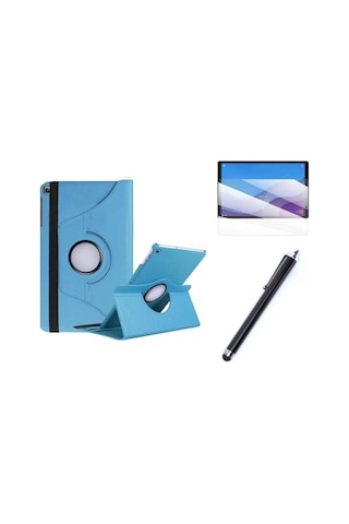 Samsung Galaxy T720 Tab S5e 360 Derece Dönebilen Standlı Tablet Kılıfı + Ekran Koruyucu + Kalem Arka Kapak