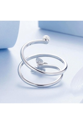 Fastbuy S925 Platinum Kaplı Multi Katlı Kelebek Ayarlanabilir Bsr627-e Çok Renkli Sterling Silver戒指 Çok Renkli