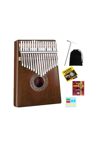 Midex Klx-553 Kalimba 1. Sınıf Maun Ağacı Mineral Çelik Paslanmaz 17 Tuş Tam Set