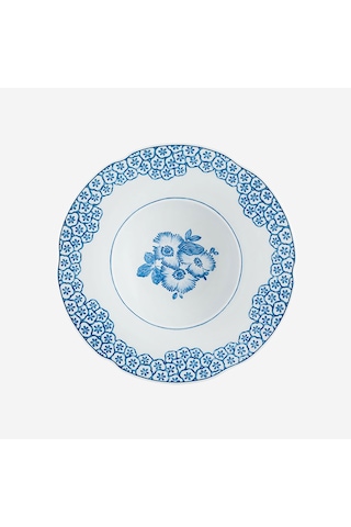 Mavi Porselen Çukur Tabak 25 Cm