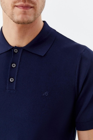 Sabri Özel Erkek Lacivert Normal Kesim Regular Fit Viskon Dokuma Düğmeli Polo Yaka Tişört