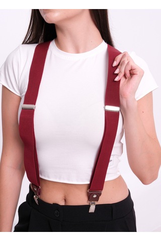 Cottonlab Bordo Kadın Pantolon Askısı
