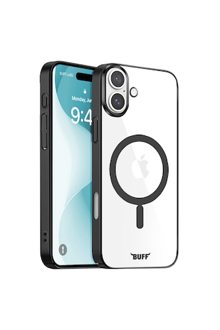 Apple Uyumlu iPhone Buff 16 Magsafe Slim Fit Kılıf Black