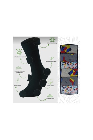 Garanti Çorap Eğlenceli Desenli Unisex Soket 3 Lü 1z Çok Renkli