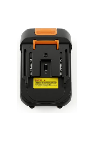 Auhma Ahv-21 18.5v 2.0ah Li-ıon Şarjlı Batarya Type-c Şarj Girişli, Led Göstergeli Yedek Süpürge A Turuncu
