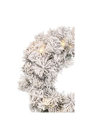 Yılbaşı Çelenk Karlı Ledli 40cm