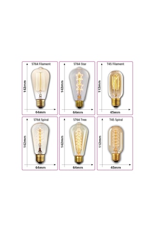 Retro Edison Ampul E27 110 V 40 W T10 T45 A19 St64 G80 G95 G125 Ampul Vintage Edison Ampul Akkor Lamba Filament Ampul Ev Dekor G125 Spiral