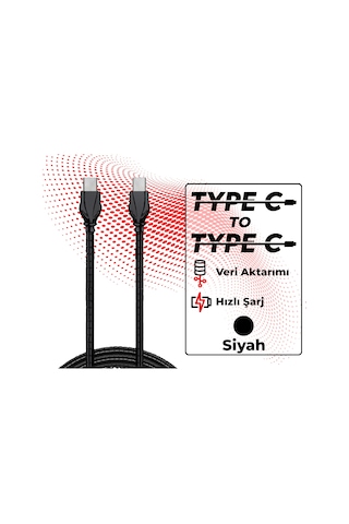 Ttaf T-CHR-03-4 USB-C To USB-C 2.4 A Çelik Zırhlı Şarj Data Aktarım Kablosu 1 M
