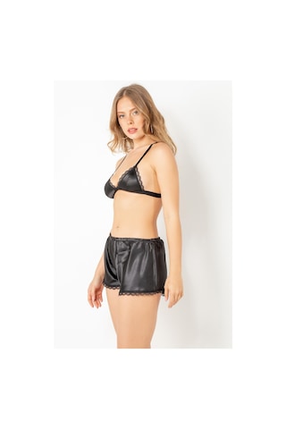 Miorre Dantel Detaylı Dolgusuz Saten Şortlu Bralet Takım 001