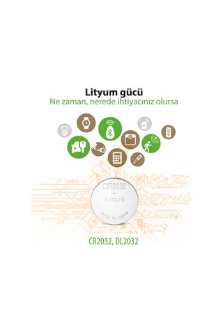 PİL 2032 LİTYUM PARA PİL GP CR2032 (BEŞLİ PAKET)