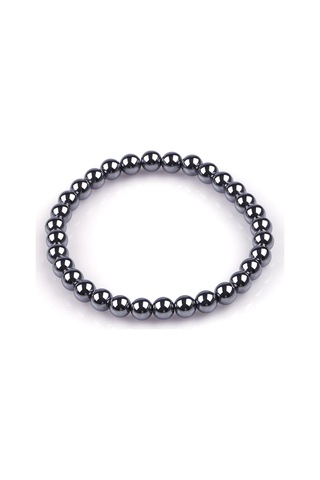 Terahertz Doğal Taş Bileklik 6mm Küre Kesim Çok Renkli