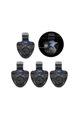 4 Adet Elektronik Balık Isırığı Alarmı Sesli Led Işık Göstergeli Balık Isırığı Alarmları