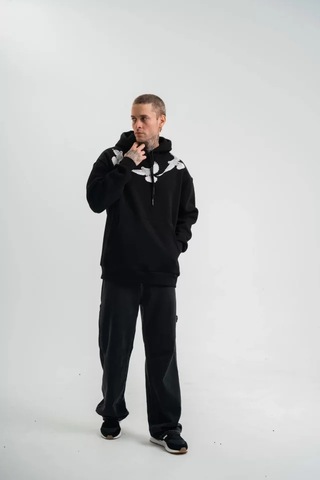 Epilons Zenda1125 Unisex Uzun Kol Bisiklet Yaka Yıkamalı Sweatshirt - Siyah Zenda478