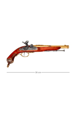 Denix Dekoratif Perküsyon Tabanca 38 Cm, Brescia İtalya 1825