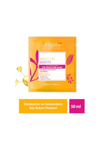 Brezilya Keratin Düzleştirici Etkili Duş Öncesi Saç Bakım Maskesi-2x50ml-vegan