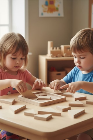 Ahşap Eğitici Kare Puzzle Model Yapboz