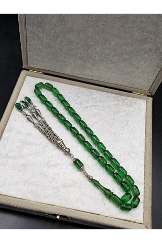 Ateş Kehribar Tespih Yeşil