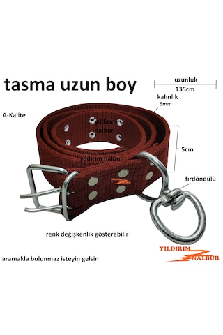 Tasma Hayvan Yuları 135 Cm Uzun Boy Büyük Baş Hayvan Tasması İnek Boğa Öküz Tasma Açık Kırmızı