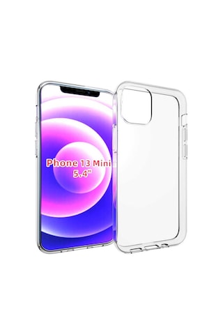 Noktaks - Apple Uyumlu iPhone 13 Mini - Kılıf Şeffaf Soft Slim Fitt Süper Silikon Kapak - Şeffaf
