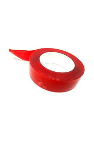Büro Ev Ofis İçin 18mmx2mt Kırmızı Çift Taraflı Akrilik Silikonize Bant Diğer