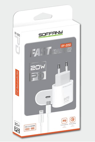 Sy220 Sy220 20w Pd Lightning Şarj & Data Kablosu