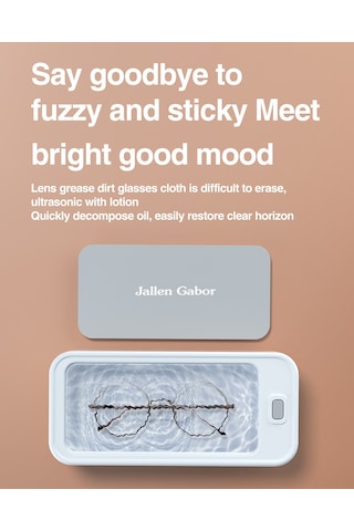 Yunboo Portatif Ultrasonik Temizleyici: Gözlük, Mücevher, Saat Temizliği - Pembe Pilli, Hızlı Yüzey Temizleme, Basit Kullanim