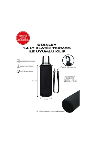 Klasik 1.4 Lt. İle Uyumlu Omuz Askılı Termos Kılıfı Çok Renkli