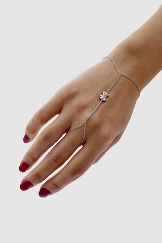 Ayıcık Figürlü Pembe Taşlı Silver Gümüş Renkli Bijuteri Şahmeran