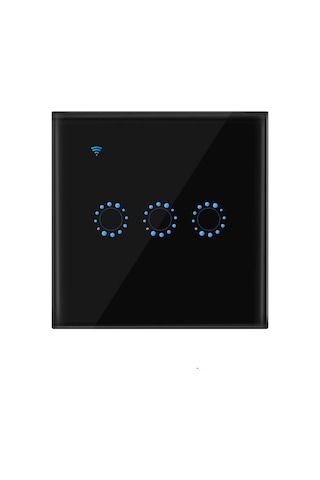 Yunboo Siyah 3lü Akıllı Wi-fi Anahtarı: Zamanlama, Ses Kontrolü, Uzak Erişim Ve Aile Paylaşımı İle Akıllı Ev Kontrolü Wifi Mode