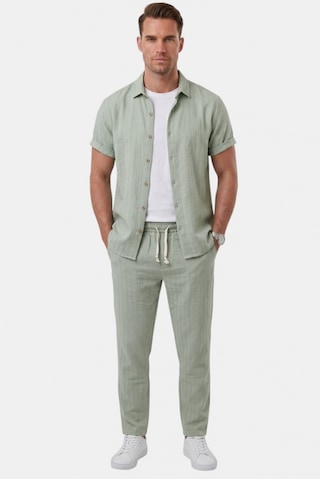 Deep Sea Deepsea Yeşil Çizgi Dokulu Rahat Kesim Yazlık Spor Pantolon Hafif Kumaş Modern Tasarım 2600263