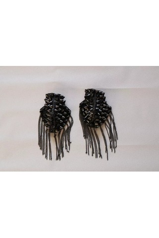 Sweet Night Omuz Askıları 2'li, Zincirli Broşlar 226185243 Siyah