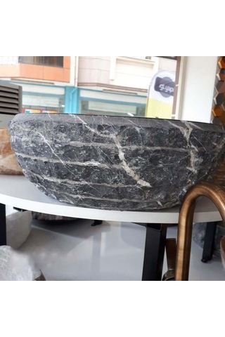 Toros Siyah Mermer Dışı Yatay Patlatma Çanak Lavabo