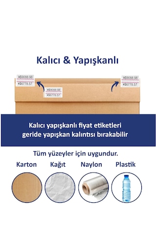 Mx6600 23x16mm Çift Satırlı Kırmızı Çizgili Kraf/hongshong/motex Fiyatlama Etiketi 12 Adet