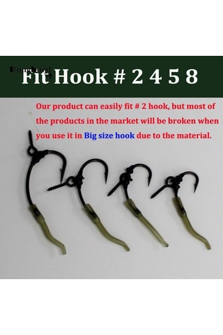 20 Adet Sazan Balıkçılık Aksesuarları Kanca Kollu Kicker Stil Boyutu Hattı Hizalayıcı Saç Kuleleri Zig Rig Terminali Mücadele Pop Up Boilie