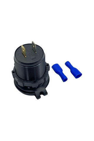 12v-24v Telefon Şarj Cihazı Usb X2+type-c 3 A Off-on Dokunmatik Mavi Işık 28 Mm