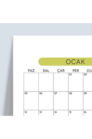 2027 Yıllık Planlayıcı Duvar Takvimi, Aylık Planlayıcı Takvim, Pastel Renkler