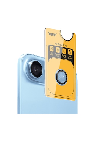 Buff Apple Uyumlu iPhone 17 Air Metal Kamera Lens Koruyucu Light Blue Açık Mavi