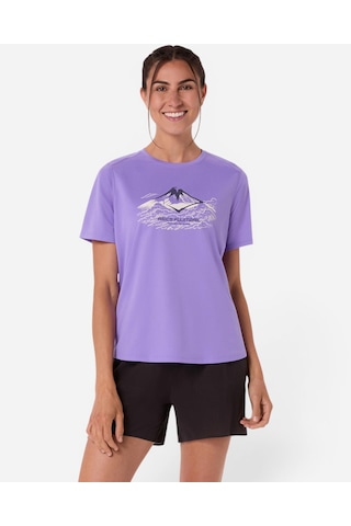 Asics Fujıtraıl Logo Ss Top Kadın Mor Kısa Kollu Tshirt 2012d432-500