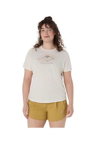 Asics Fujıtraıl Logo Ss Top Kadın Bej Kısa Kollu Tshirt 2012d314-100 Bej