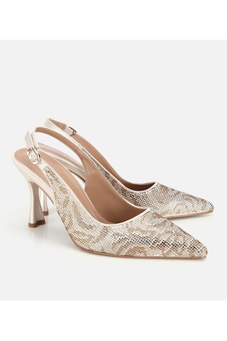 Hotiç Kadın Gold Taş Detaylı Arkası Açık Stiletto 01ayh320900a540 01ayh320900a540 Gold