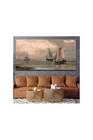 Homearths Yağlı Boya Görünümlü Manzara Kanvas Tablo 60 X 120 Cm