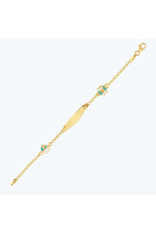Altınbaş 22 Ayar Altın Çocuk Yelkenli Künye Bjrbl0029-25925 Renkli