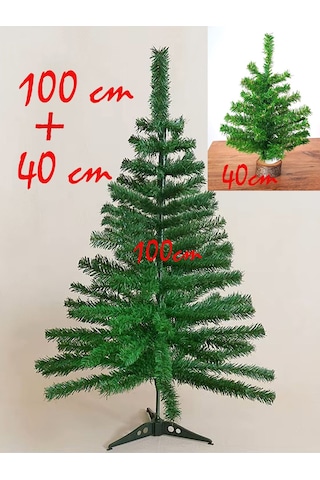 100 CM ve 40 CM Yılbaşı Çam Ağacı 90 Adet Uzun Gür Dallı