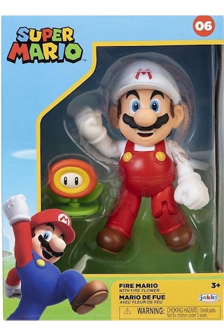 Süper Mario Ateş Mario Ve Ateş Çiçeği Figürü