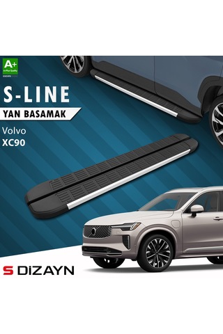 S-dizayn Volvo Xc90 Makyajlı Hybrid S-line Aluminyum Yan Basamak 203 Cm 2024 Üzeri A+ Kalite