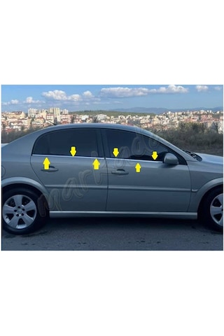 Db Chrome Opel Vectra C Cam Çıtası Nikelajı 2002-2009 4 Parça  P.Ç